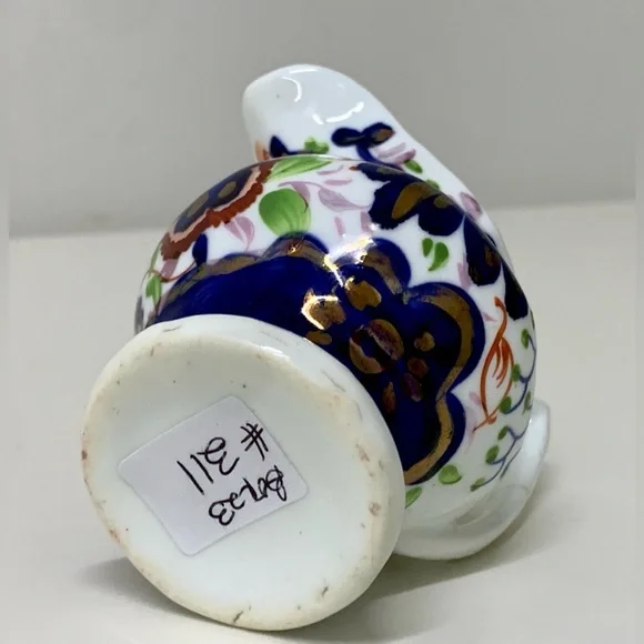 19th Century Antique Gaudy Welsh Forget Me Not Pattern Miniature Jug Pitcher